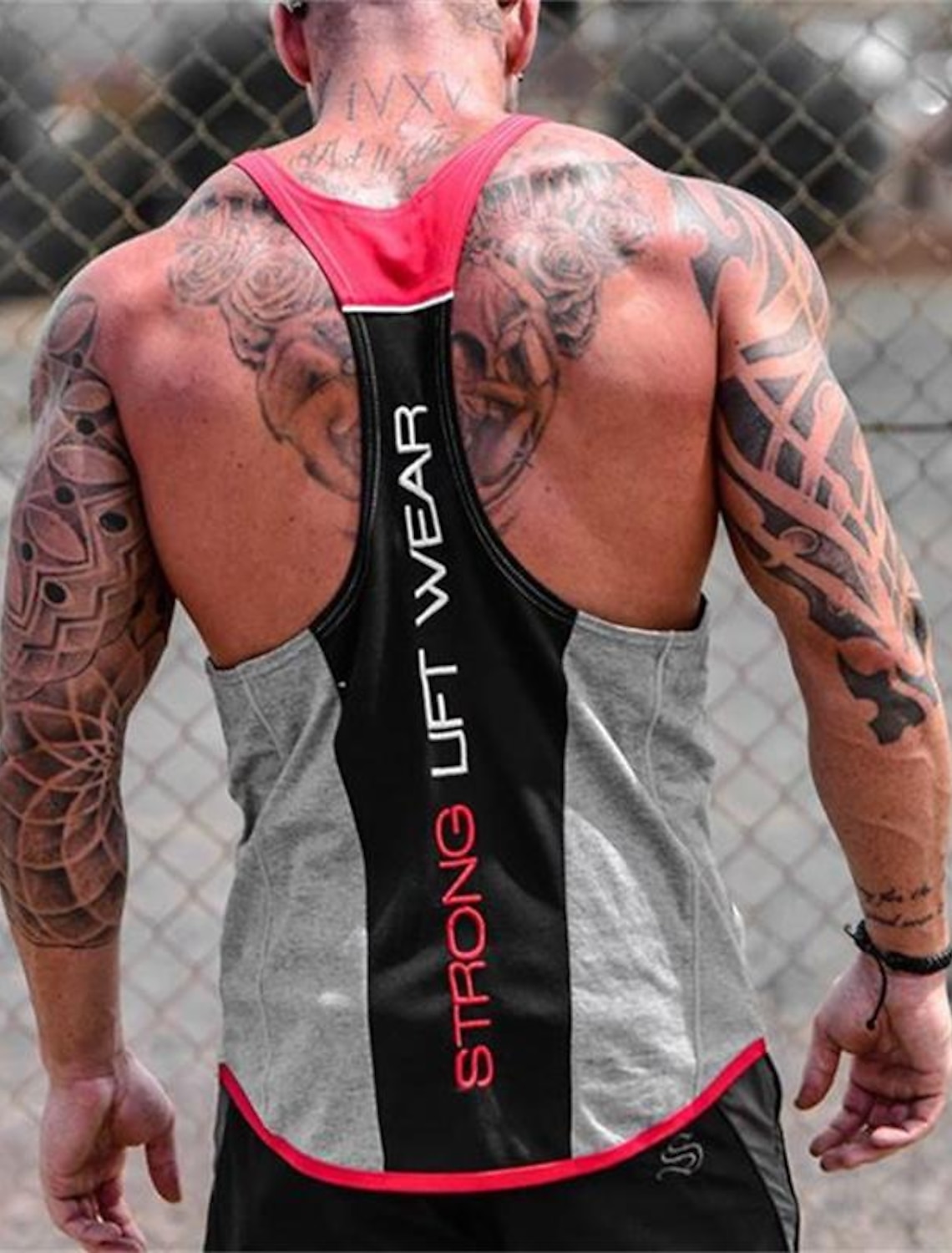 Men's Tank Top Vest Top Undershirt Sleeveless Shirt Sleeveless U Neck Summer Color Block Fashion Designer Basic Vacation Street Going out Black White Red Top Tee for Men