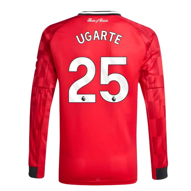 2025-2026 Man Utd Long Sleeve Home Kit (Kids) (Ugarte 25)