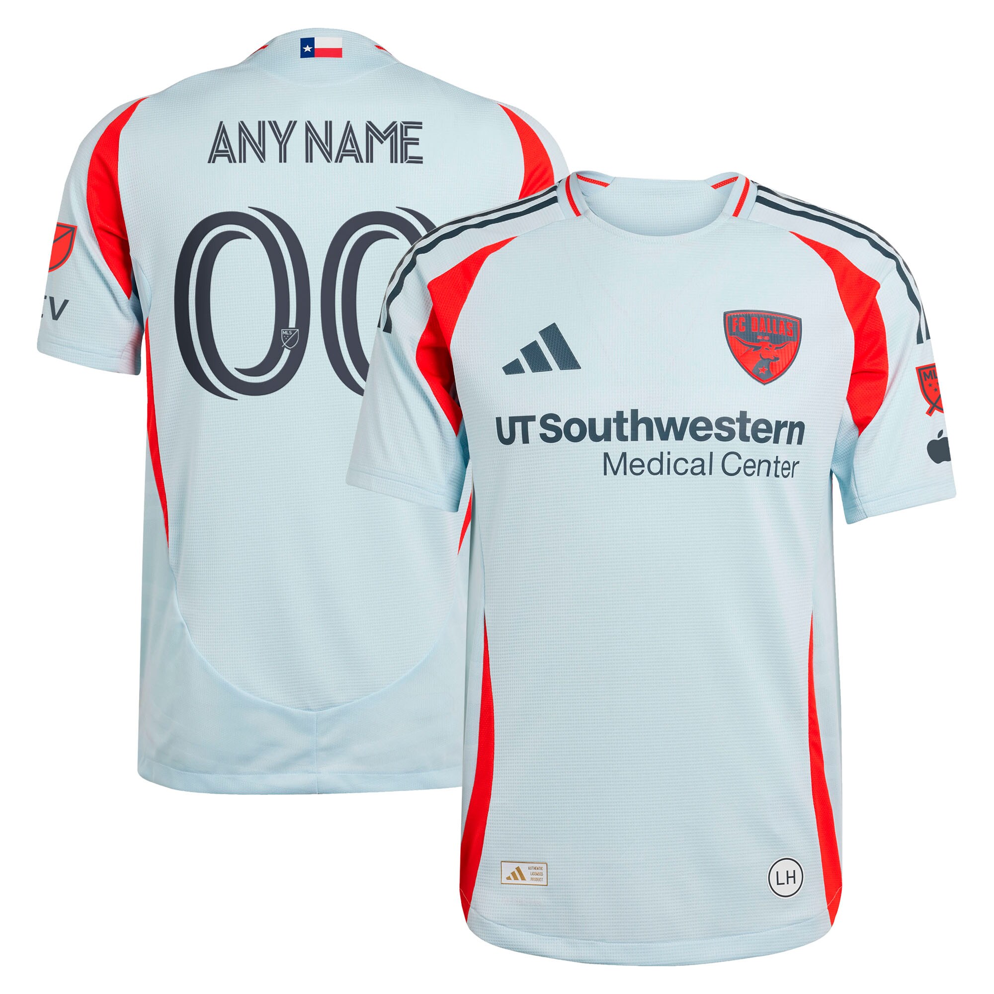 [SJH] FC Dallas 2025 The Inferno Kit Authentic Custom Jersey - Light Blue