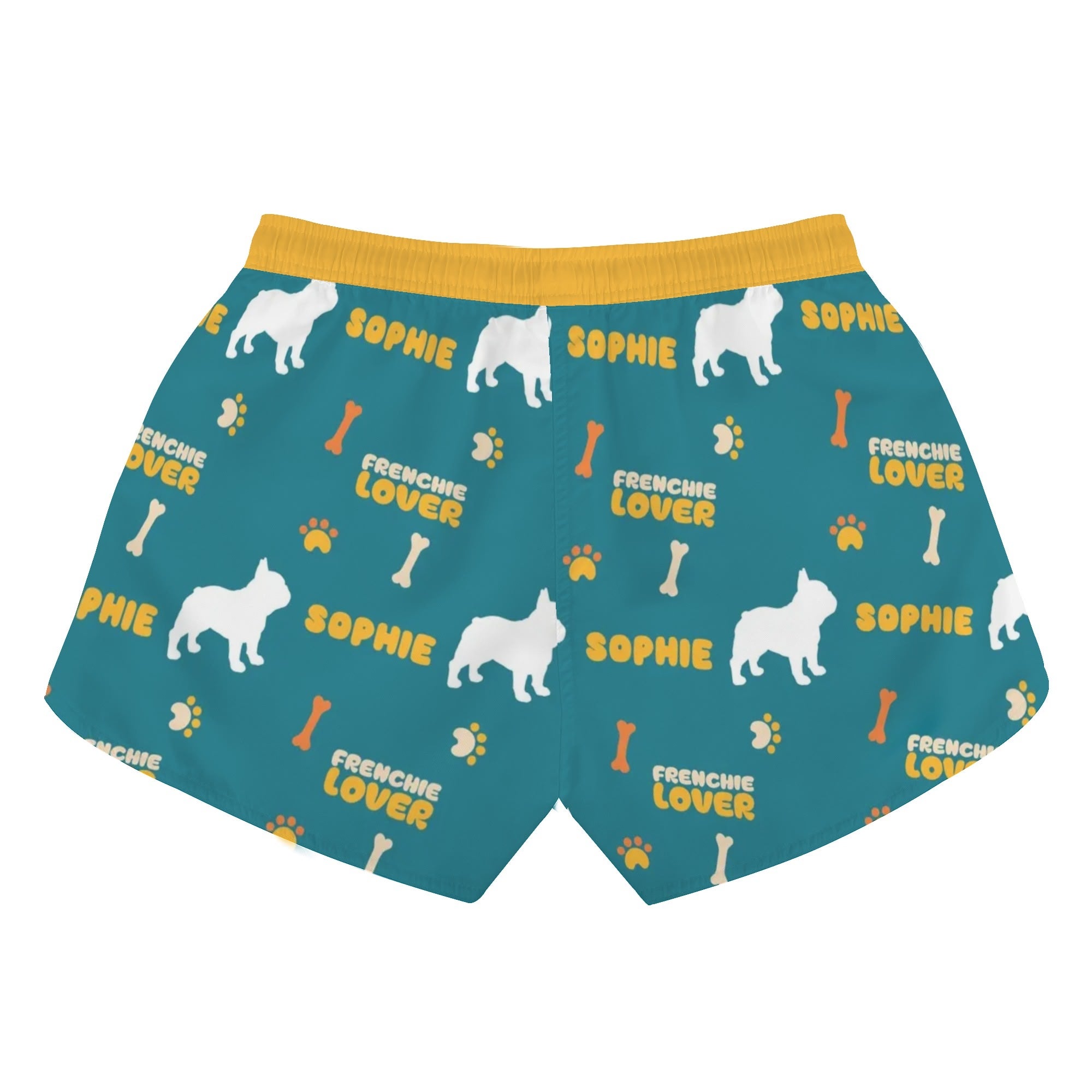 French Bulldog Lover Custom Women's Beach Shorts With French Bulldog