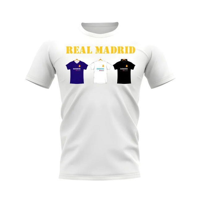 Real Madrid Retro T-shirt - Text 2002-2003 Shirt - (Men