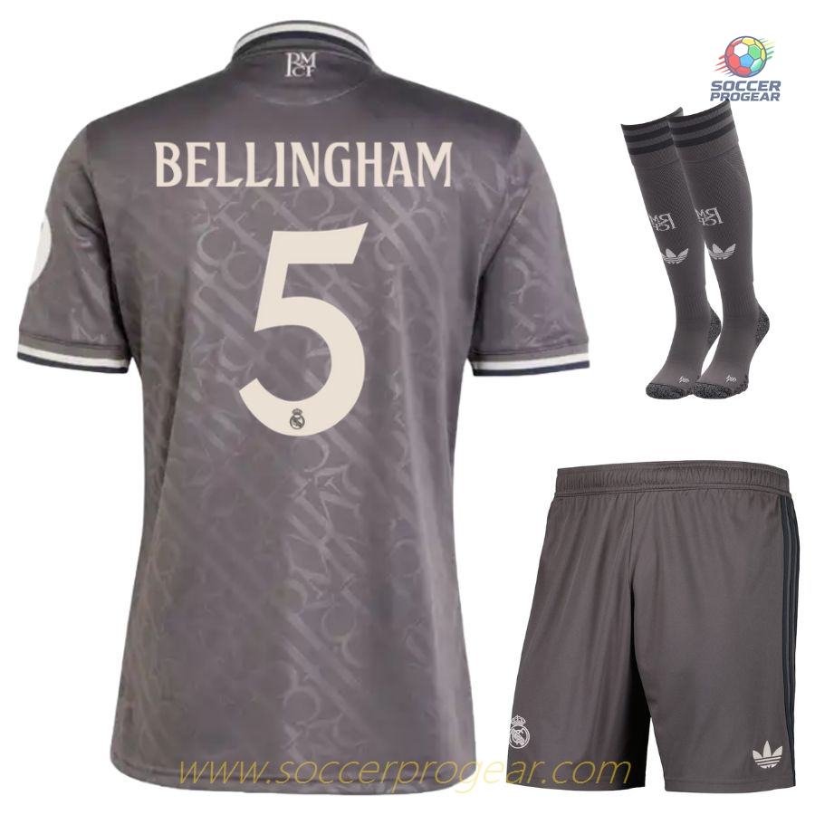 Real Madrid Third Children Soccer Uniform Soccer Team Shirt 2024/25 Collection Bellingham