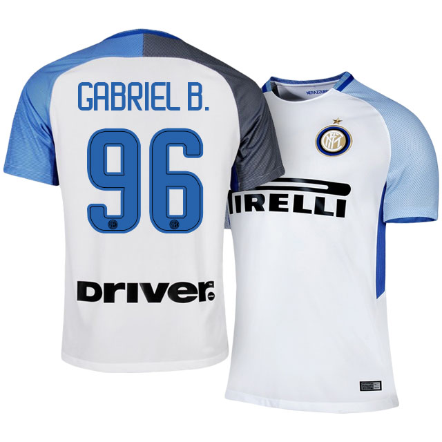 Inter Milan Away 201718 96 Gabriel Barbosa Soccer Jersey Shirt -