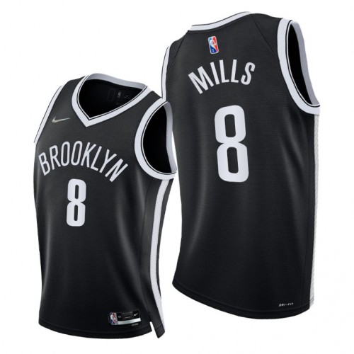Nets Black Brooklyn Nets #8 Nike Jersey - Discounted Game Day Wear