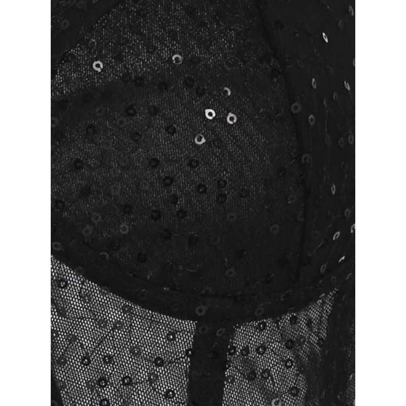 Lace Sequined Crop Corset Camisole JN5594