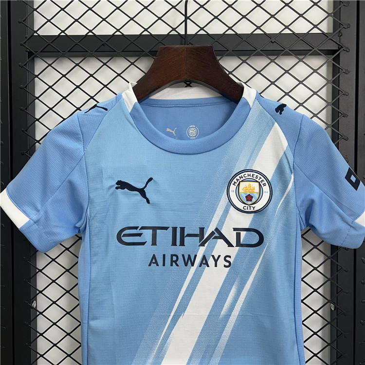 Kids Manchester City 2526 Home Kit ShirtShorts - Official Replica