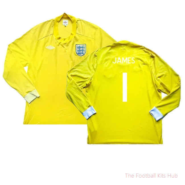 2010-2011 England Goalkeeper LS Shirt (Yellow) (Very Good) (JAMES 1)