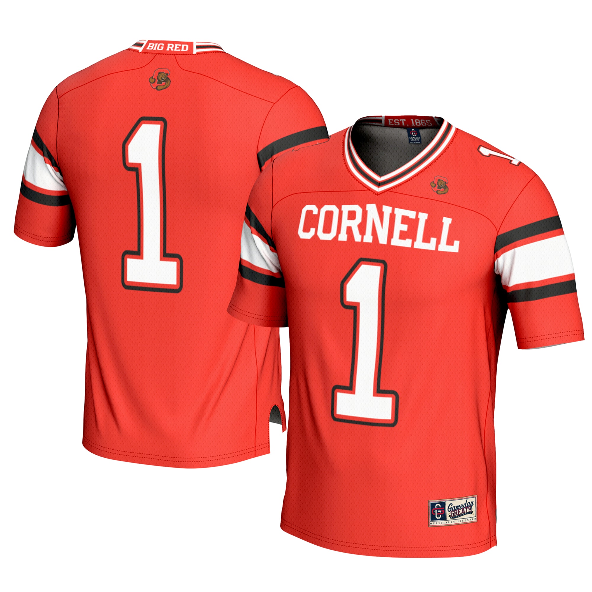 #1 Cornell Big Red GameDay Greats Football Jersey - Red