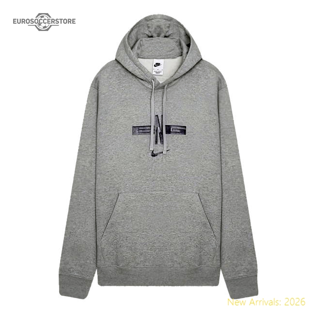 2024-2025 England Football Pullover Hoodie (Grey)