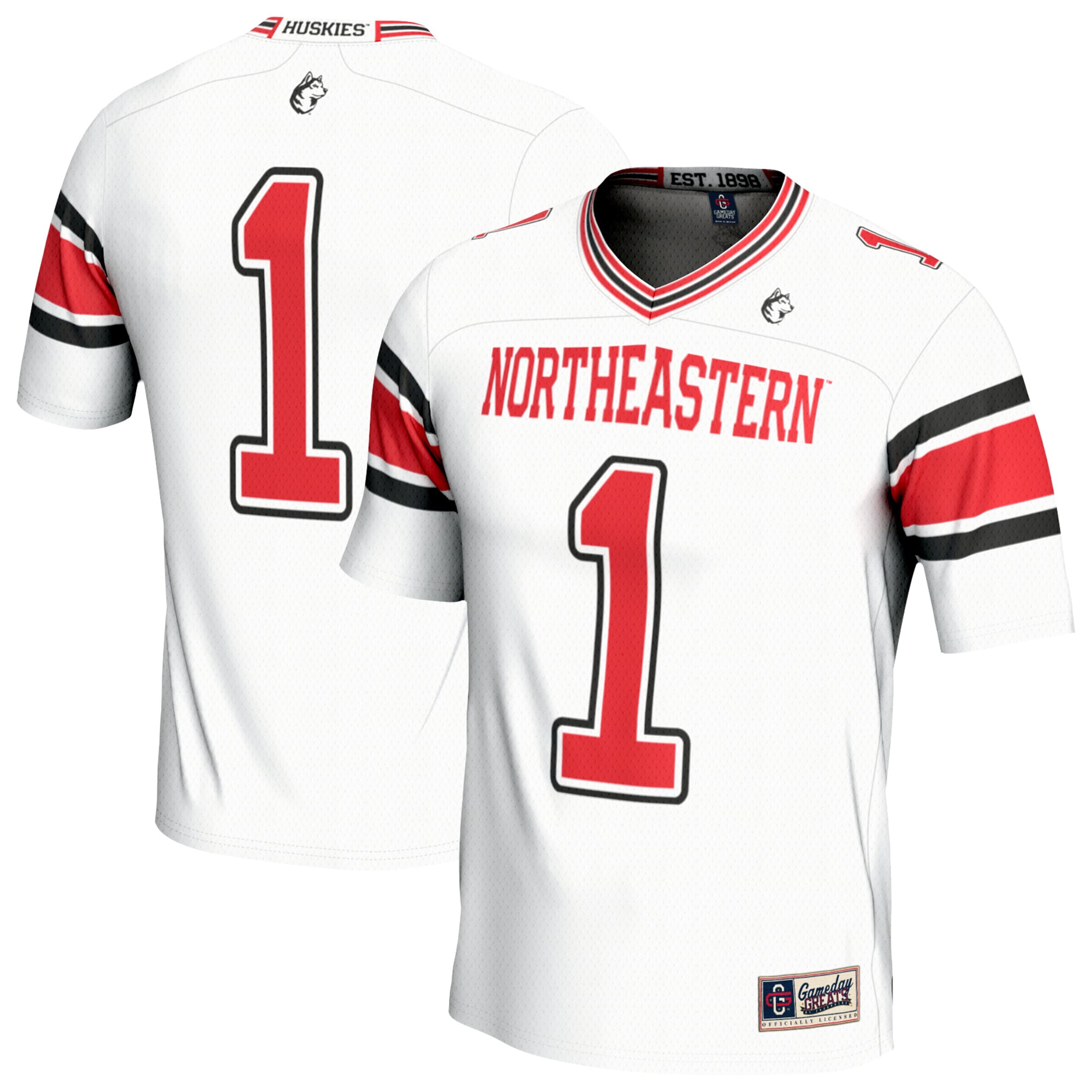 #1 Northeastern Huskies GameDay Greats Unisex Lightweight Collegiate Football Fashion 2026 Season Football Jersey - White