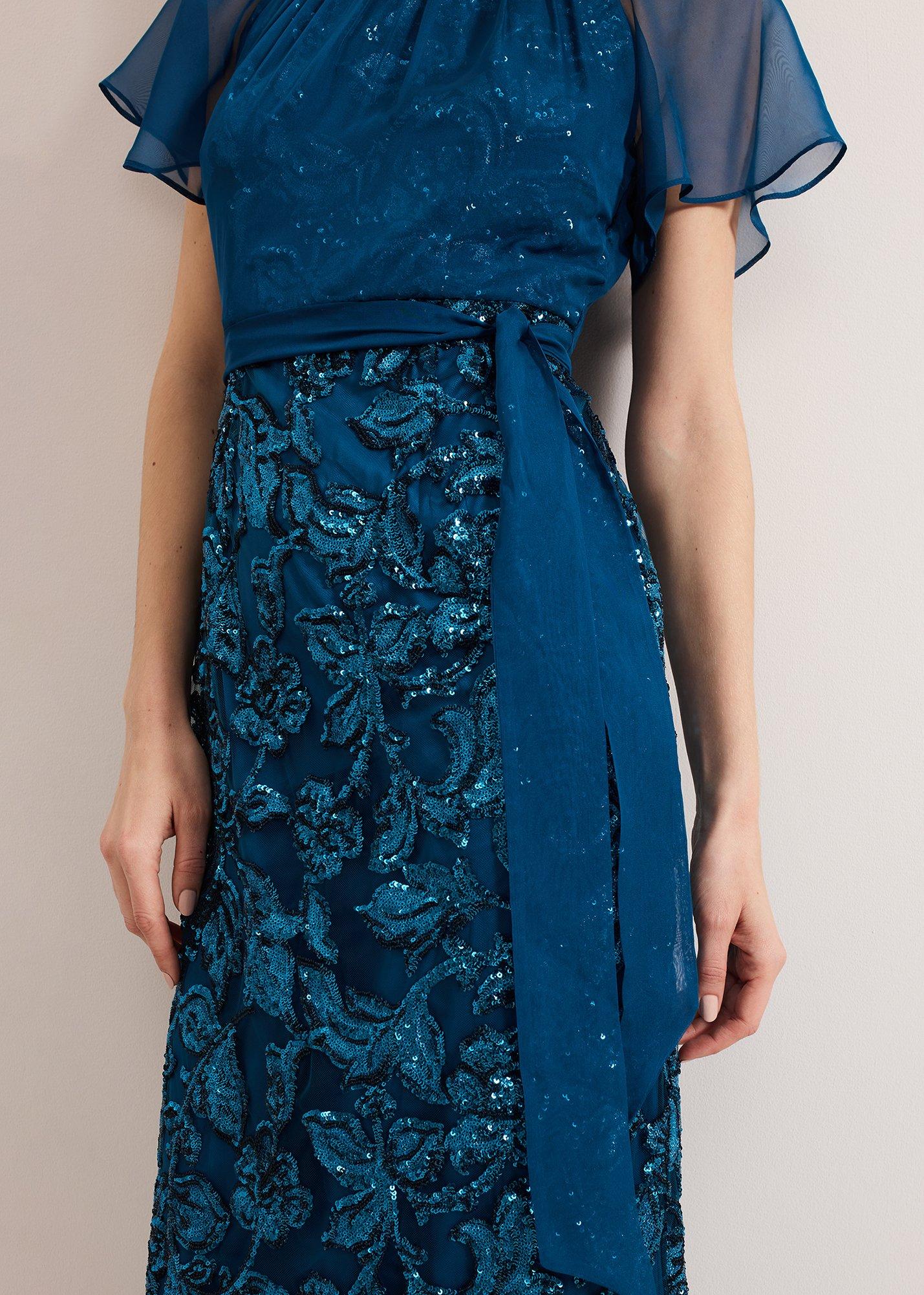 Talia Sequin Overlay Maxi Dress