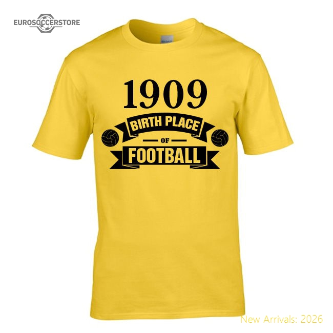 Official Borussia Dortmund Birth Of Football T-Shirt (Yellow)