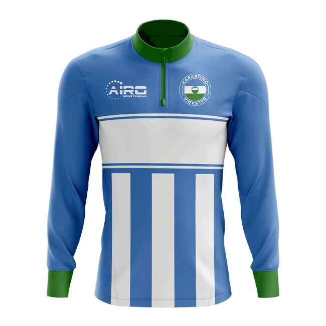 Jersey Kabardino-Balkaria Concept Football Half Zip Midlayer Top (Sky