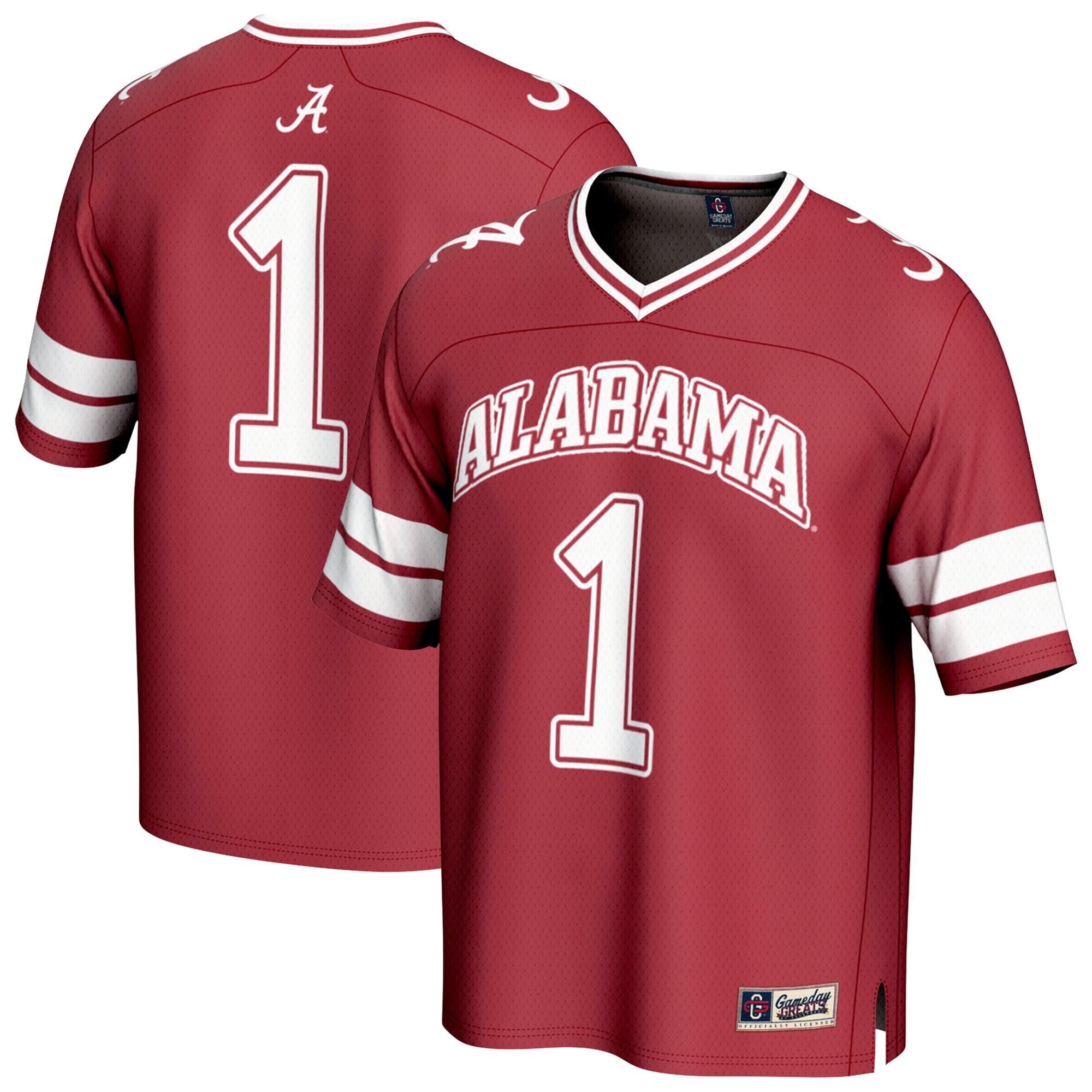 Youth #1 Crimson Alabama Crimson Tide Lightweight Collegiate Football Fashion Jersey