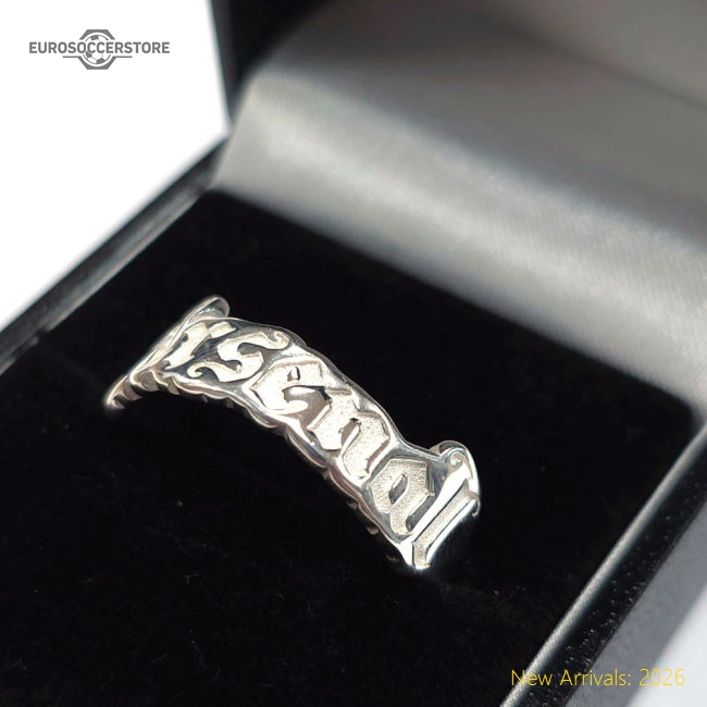 Premium Arsenal Fc Sterling Silver Text Ring - T - Premium Quality