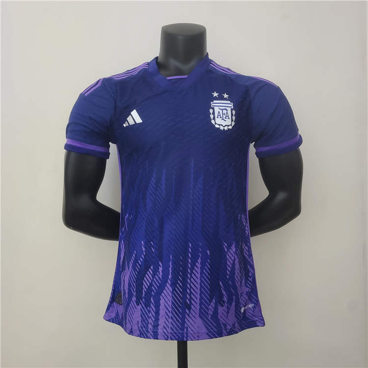 Professional Grade Argentina World Cup 2022 Away Purple Soccer Jersey