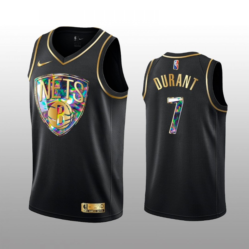 Official Jersey Brooklyn Nets Kevin Durant7 Black - Golden Edition