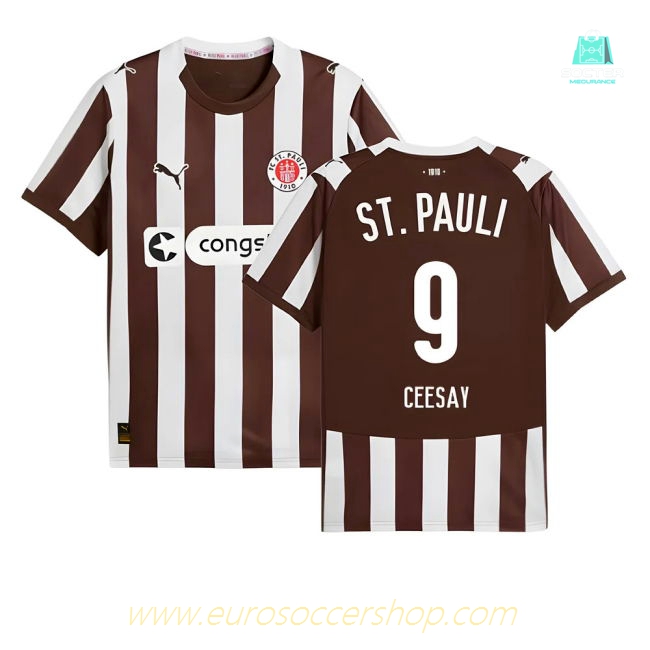 2025-2026 St Pauli Home Shirt (Ceesay 9)