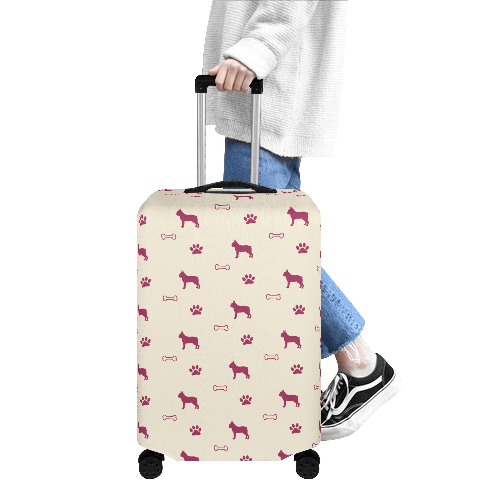 Minimal-Aesthetic Sadie - Luggage Cover For Boston Terrier Lovers for...