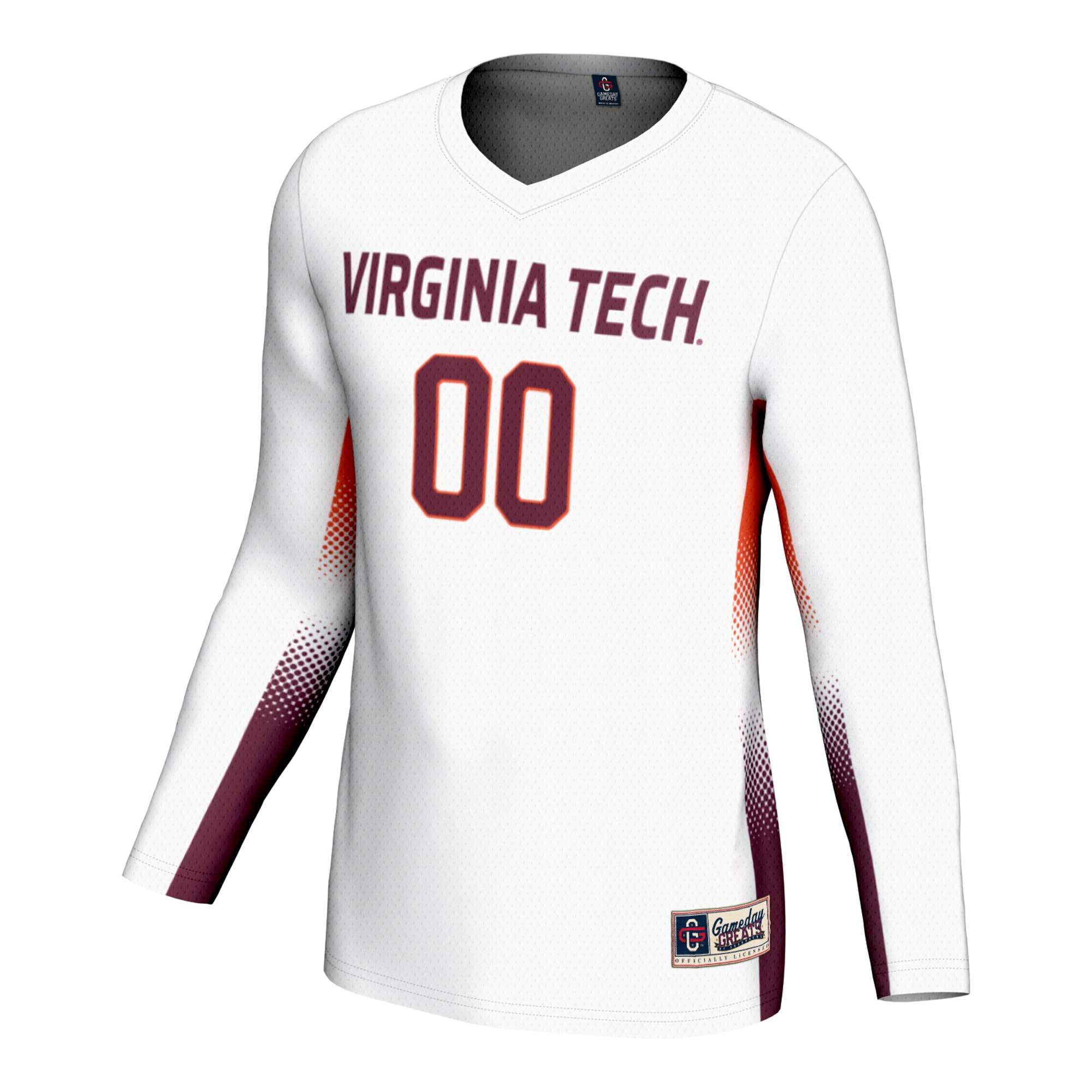 [DDG] Virginia Tech Hokies GameDay Greats Youth NIL Lightweight Volleyball Jersey - White