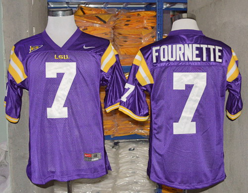 Men's LSU LA Tigers Purple 2024 high quality Leonard Fournette #7