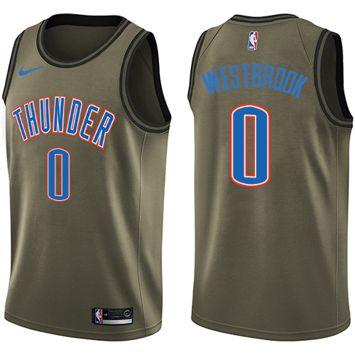 Elite Thunder #0 Russell Westbrook 2024 City NBA City Jersey Green -