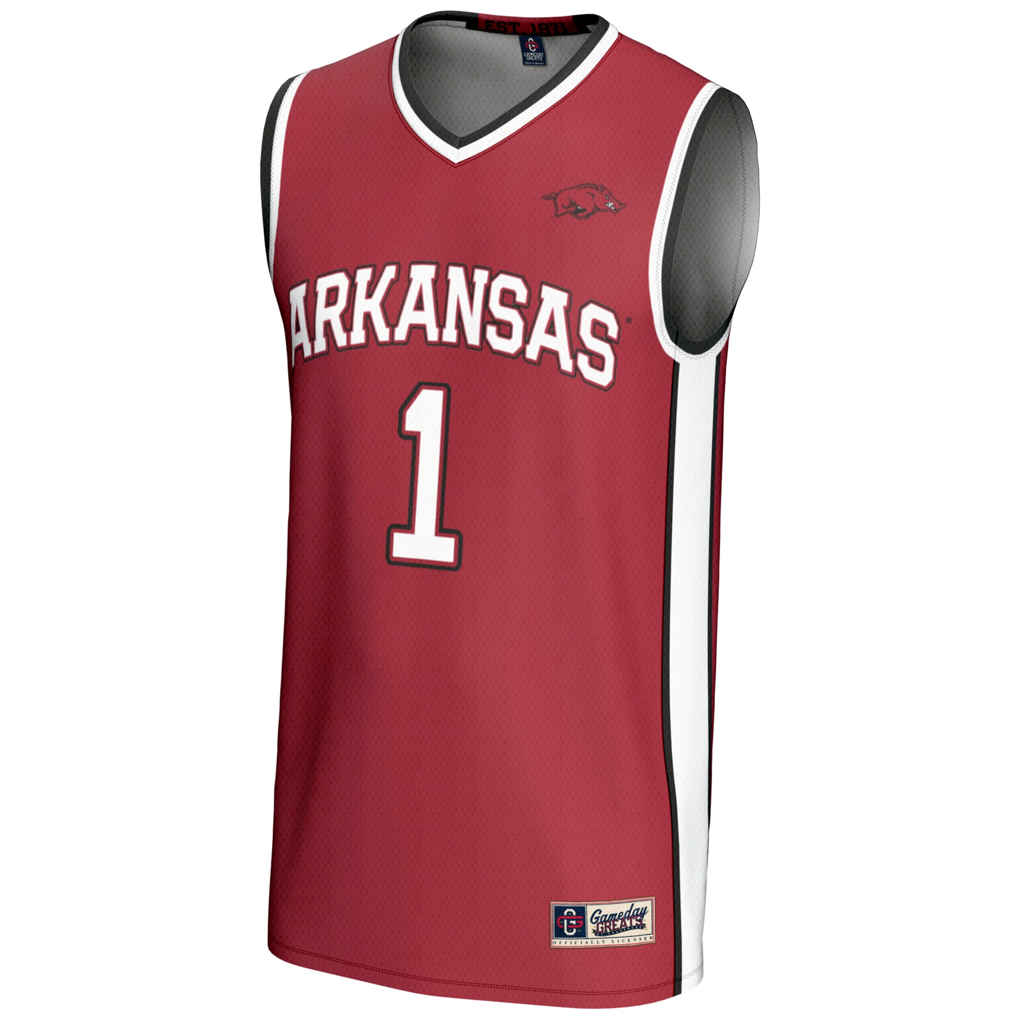 [DDG] Arkansas Razorbacks GameDay Greats Lightweight Basketball Jersey - Cardinal