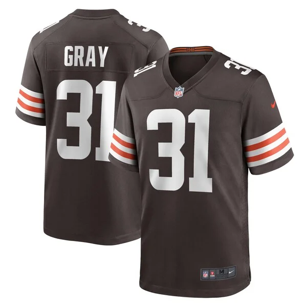 None Vincent Gray Game Jersey - Brown | NFL Player Jersey | NFL Footba