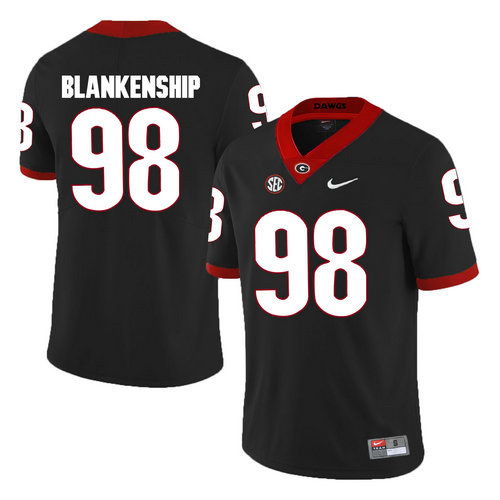 Men's UGA GA Black 2024 game day Rodrigo Blankenship #98 game jersey