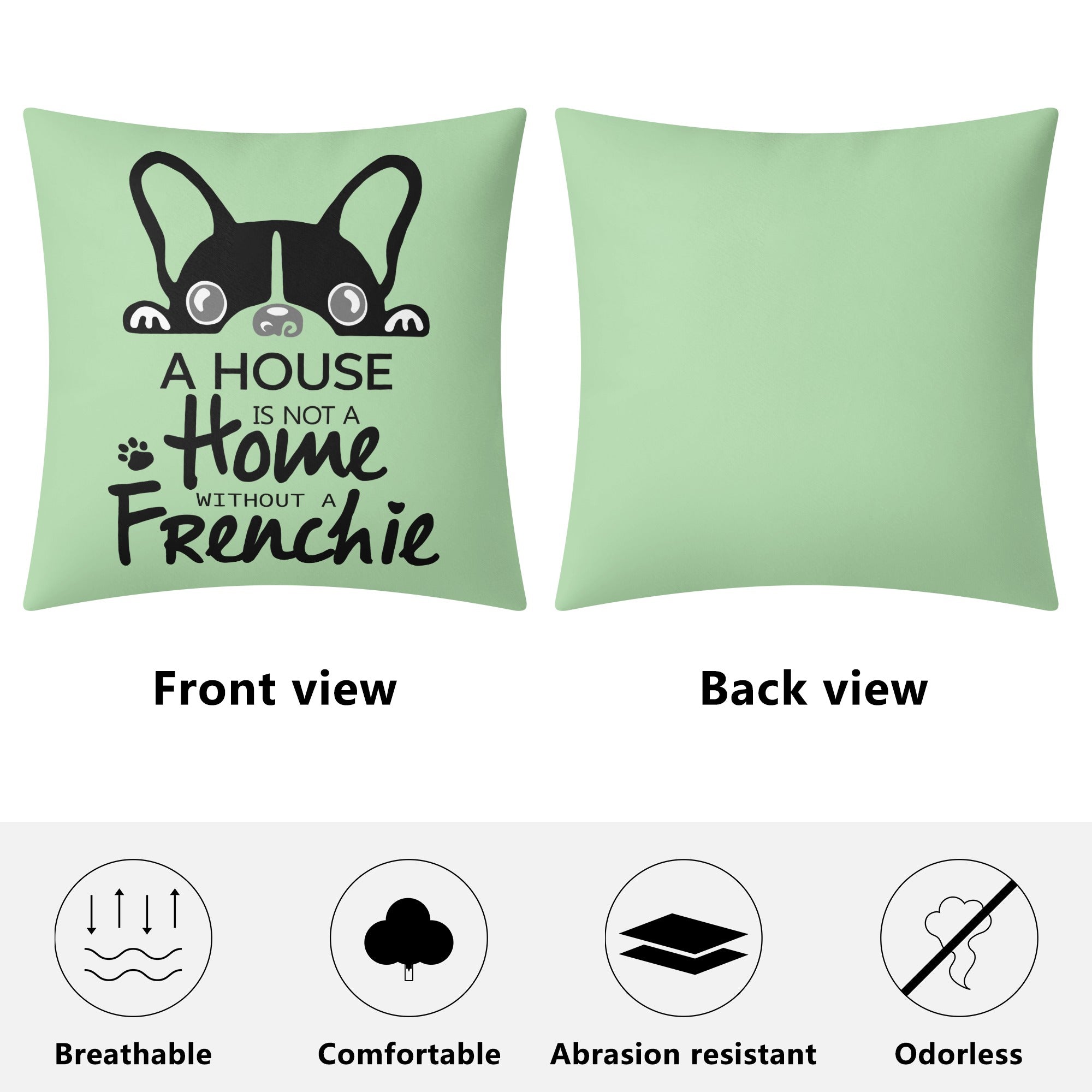 French Bulldog Frenchie Home Pillow Cover Comfy Pet Product