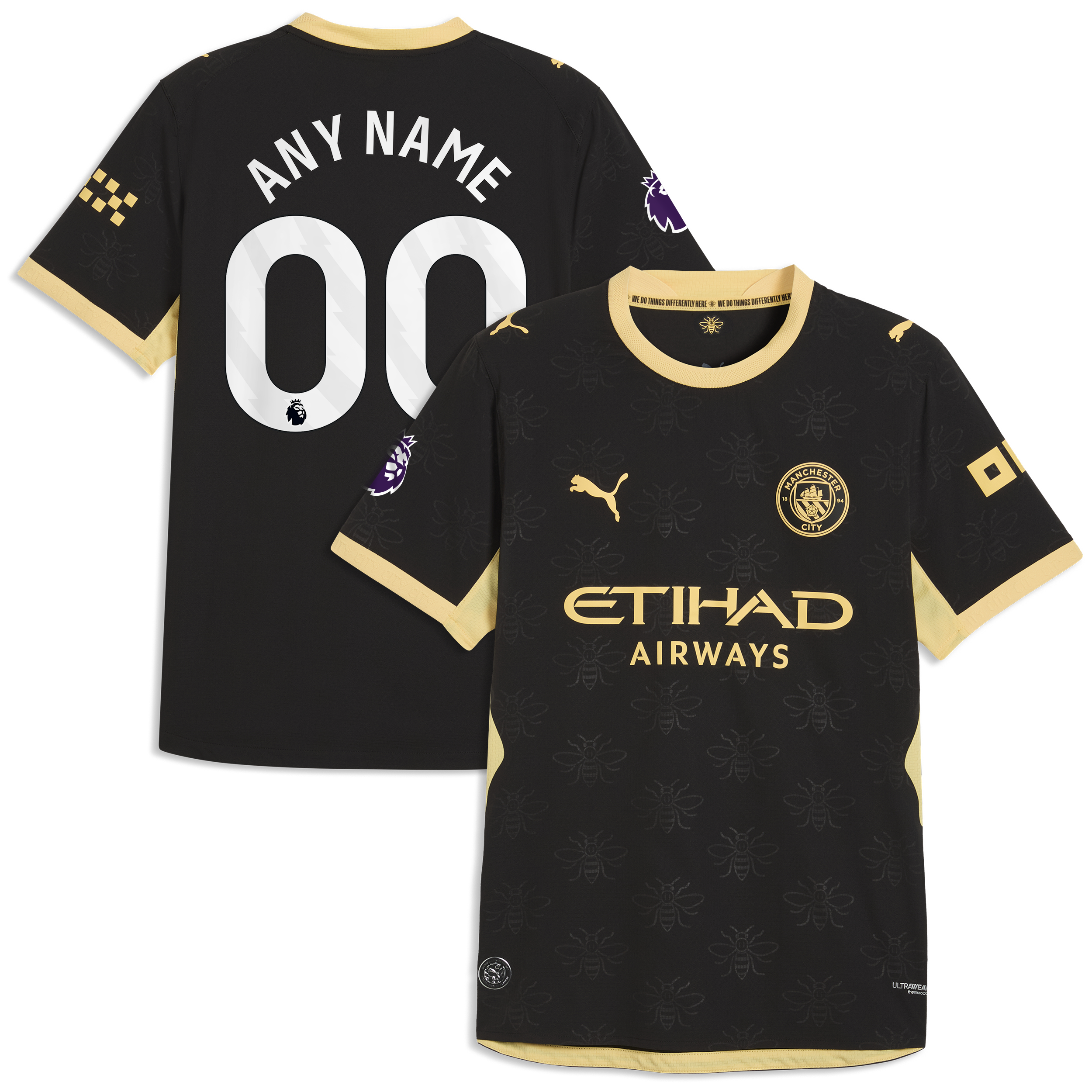 [JED] Manchester City 2026/27 Away On-Field Authentic Custom Jersey - Black