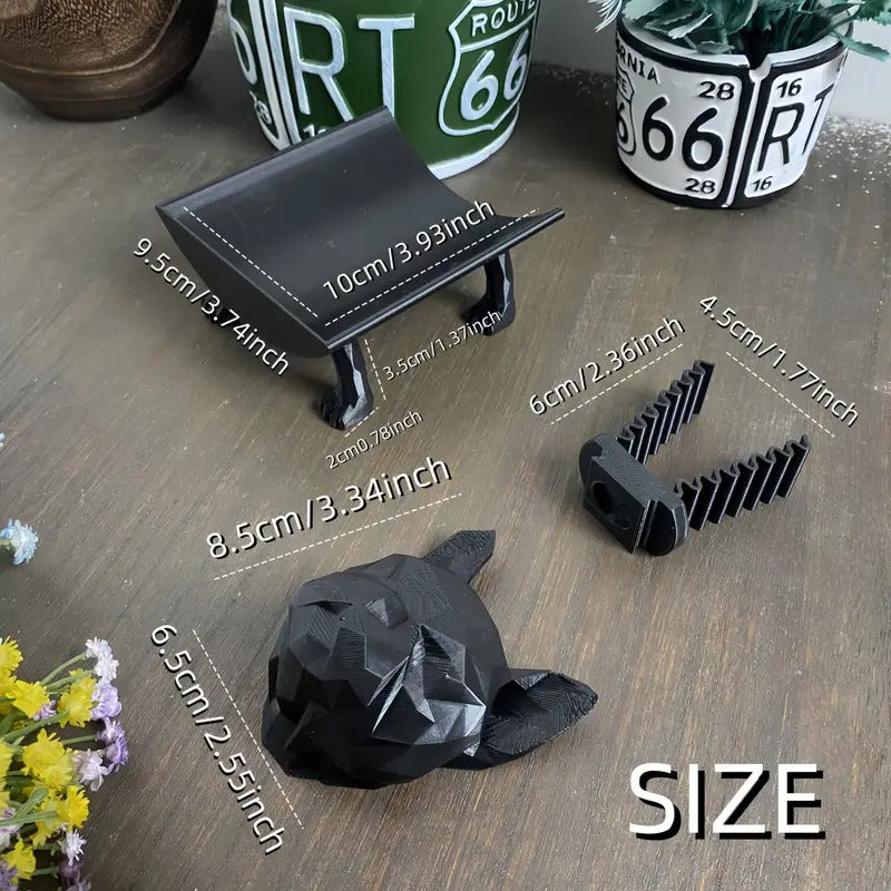 Fashion-Forward Tissudog Frenchie Tissue Holder Statue – Black White ...