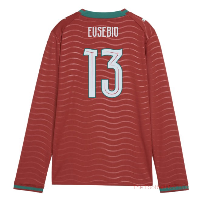 2026-2027 Portugal Long Sleeve Home Shirt (Kids) (Eusebio 13)
