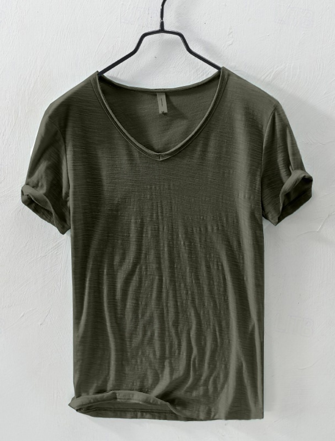 Men's Cotton T Shirt Tee Top Short Sleeve Sleeves V Neck Summer All