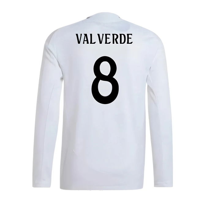 2024-2025 Real Madrid Home (Valverde 8) Premium Moisture Wicking