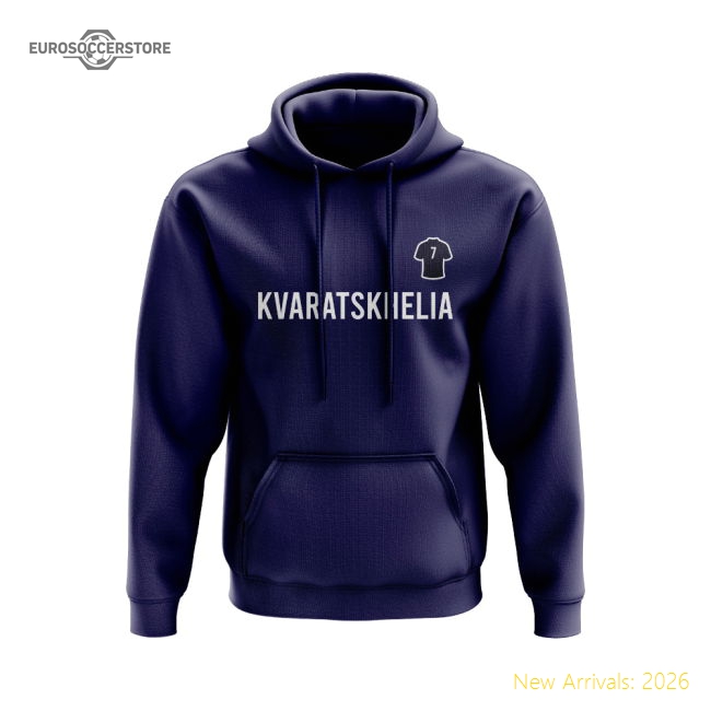 Professional-Grade Khvicha Kvaratskhelia Psg Number Hoody (Navy)