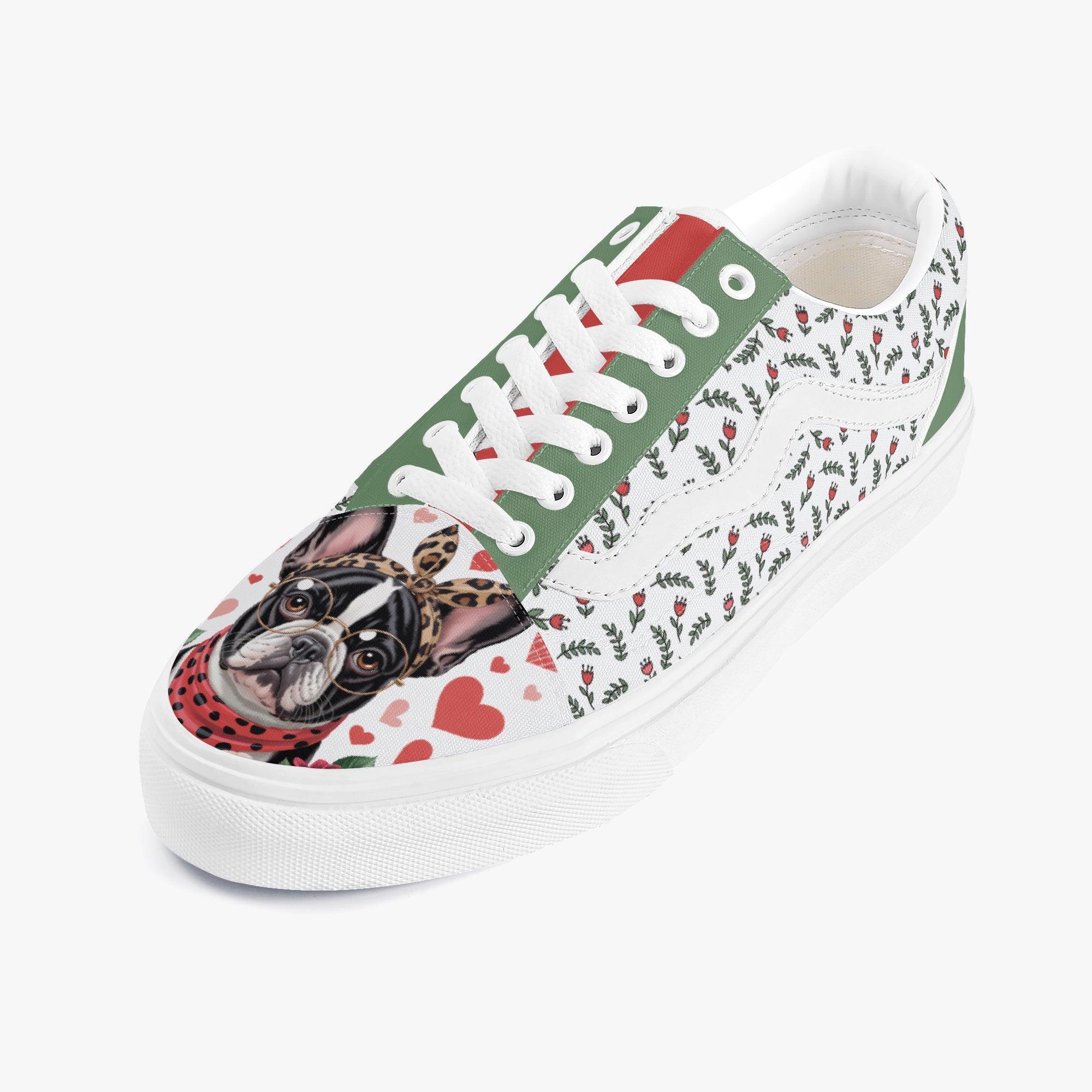 Minimal-Aesthetic Claude - Trendy Low-top Canvas Sneakers for Dog Owners