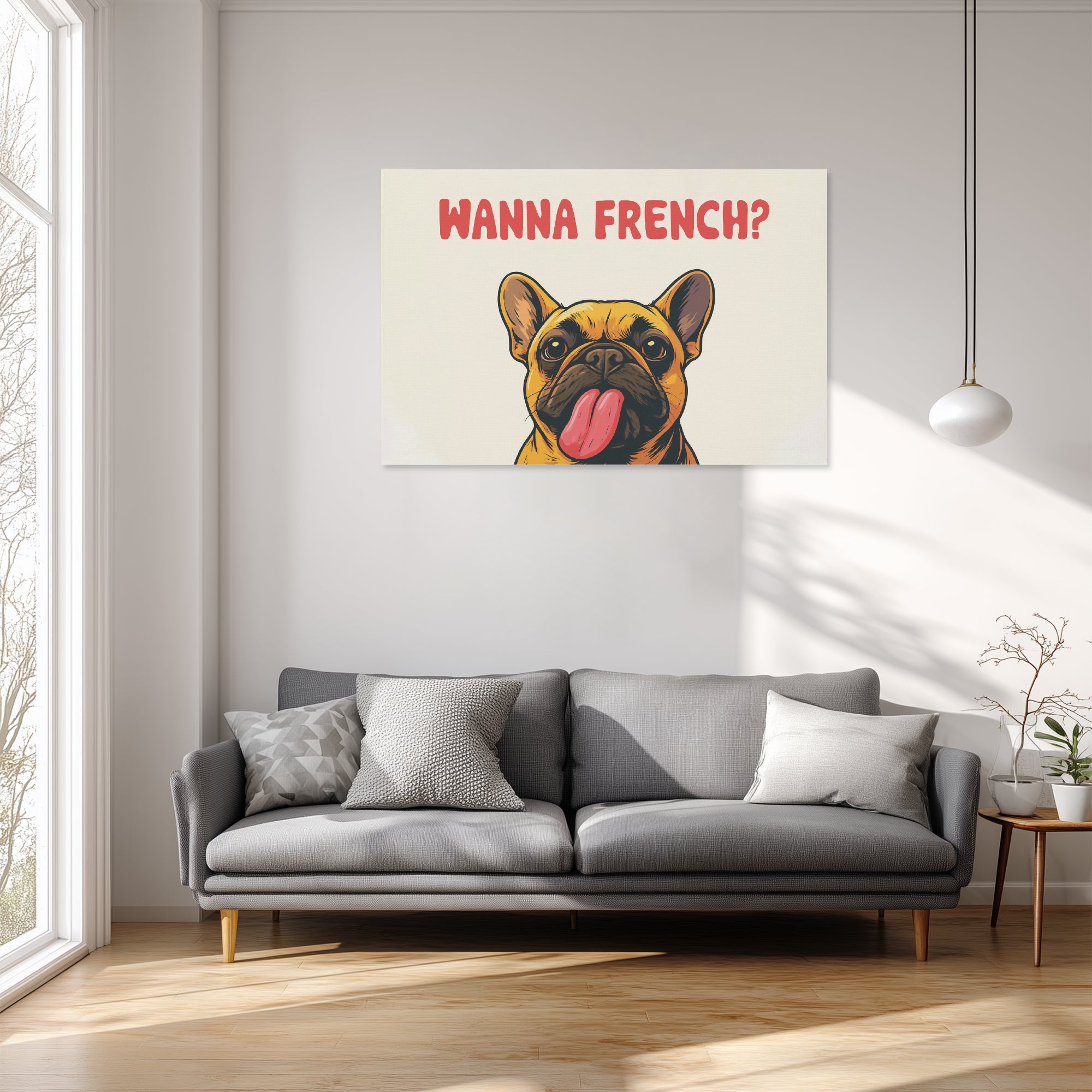 Phyllis - Durable Adorable Frenchie Canvas Wall Art Pet Owner Apparel