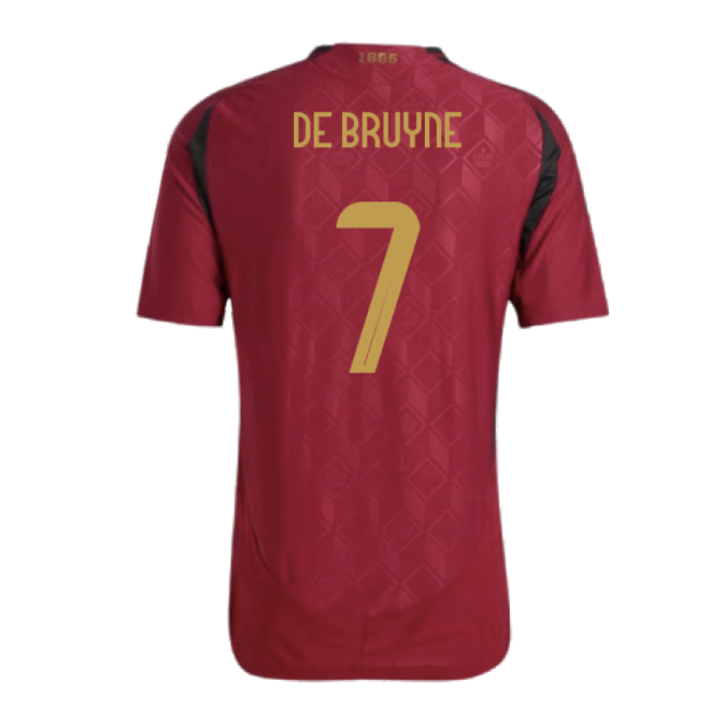 2024-2025 Season Genuine Belgium Home Jersey (De Bruyne 7)