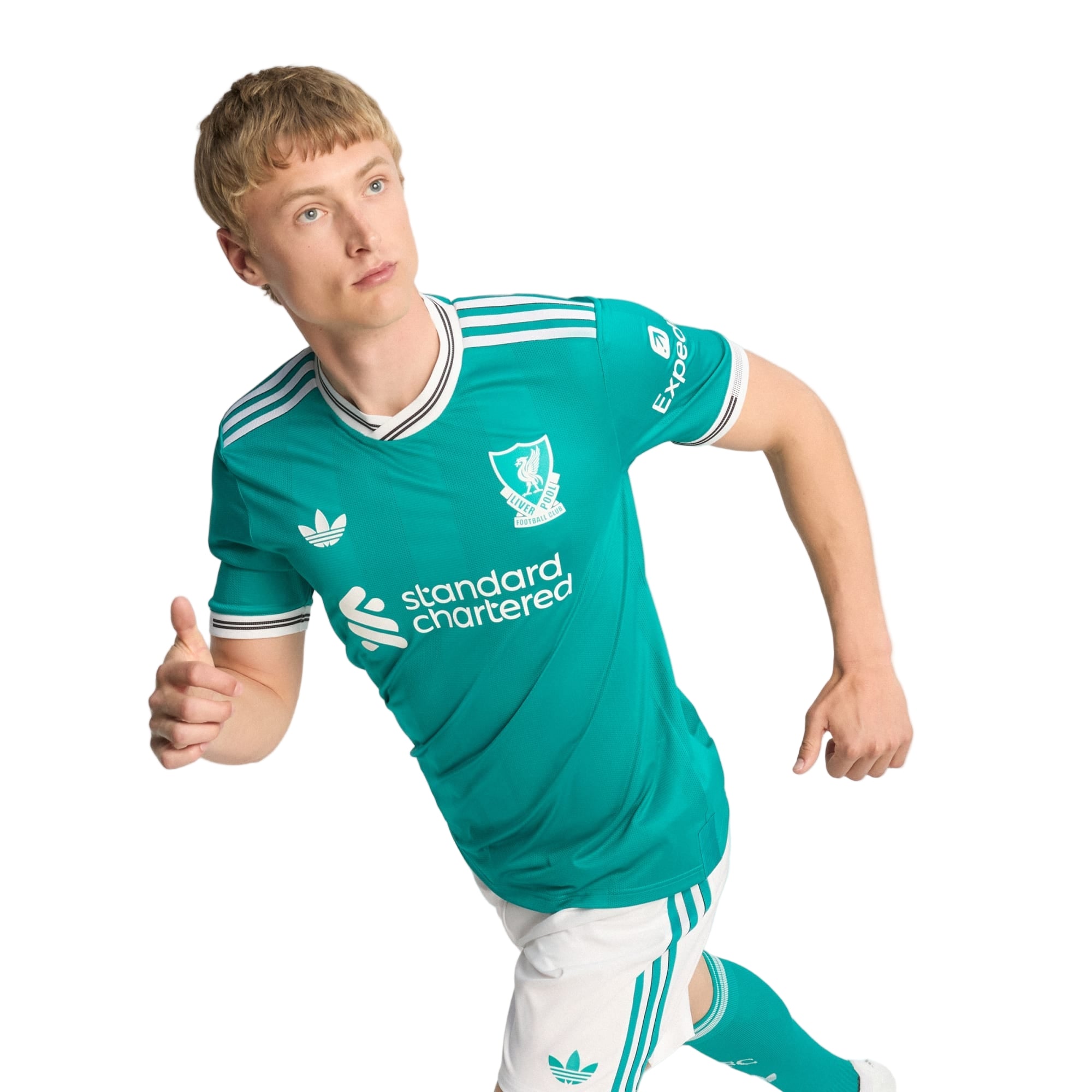 Virgil van Dijk Liverpool FC Authentic Third Football Shirt 25/26 EPL No Room For Racism Sea Green