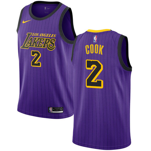 Purple Nike Angeles Lakers #2 Lakers Jersey - High-Quality Polyester