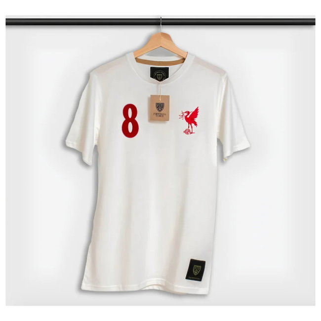 Steven Gerrard The Bird White 8 Retro Shirt