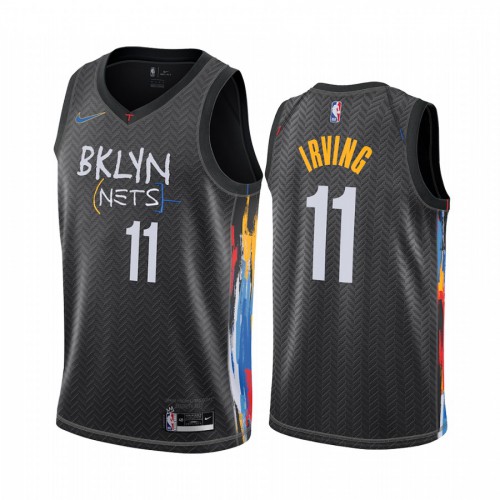 Durable Nets #11 Kyrie Irving 2020 City NBA Swingman Jersey Black -