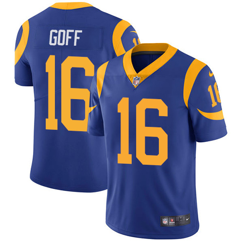 Authentic NFL Los Angeles Rams #16 Jared Goff Red Limited Jersey