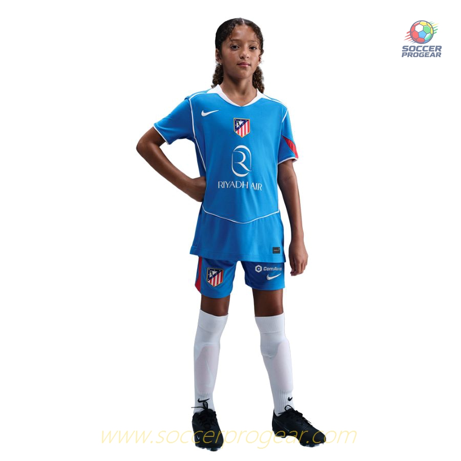 2025-2026 Season Atletico Madrid Third Kids Edition Soccer Uniform Soccer Football Shirt