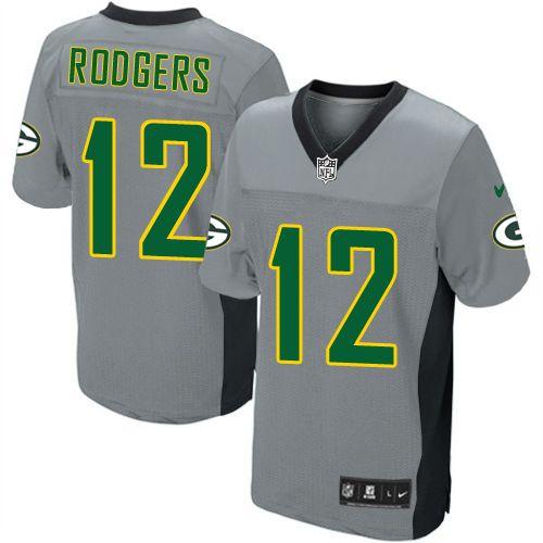Authentic NFL Green Bay Packers #12 Aaron Rodgers Green Elite Jersey