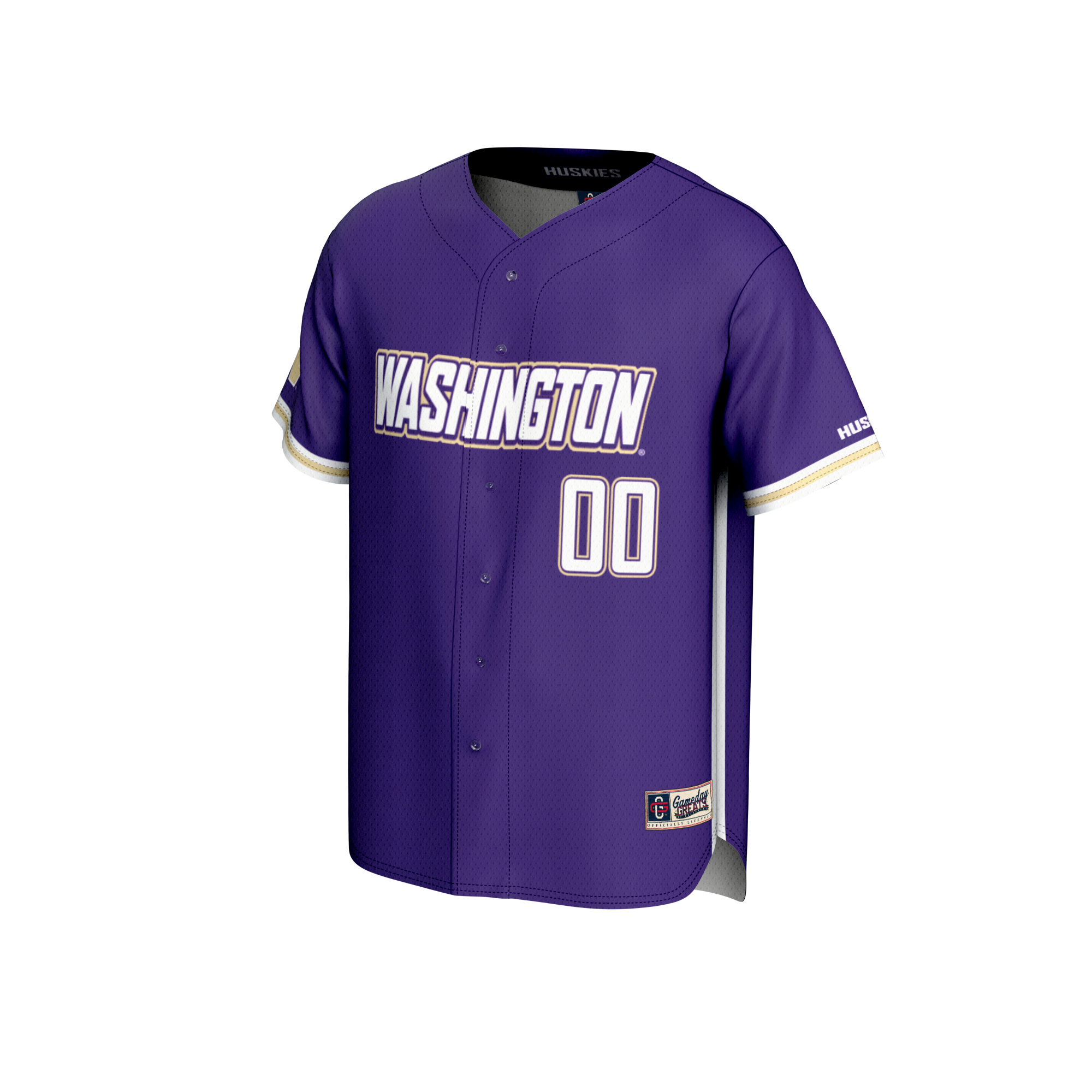 [DDG] Washington Huskies GameDay Greats NIL Pick-A-Player Lightweight Baseball Jersey - Purple