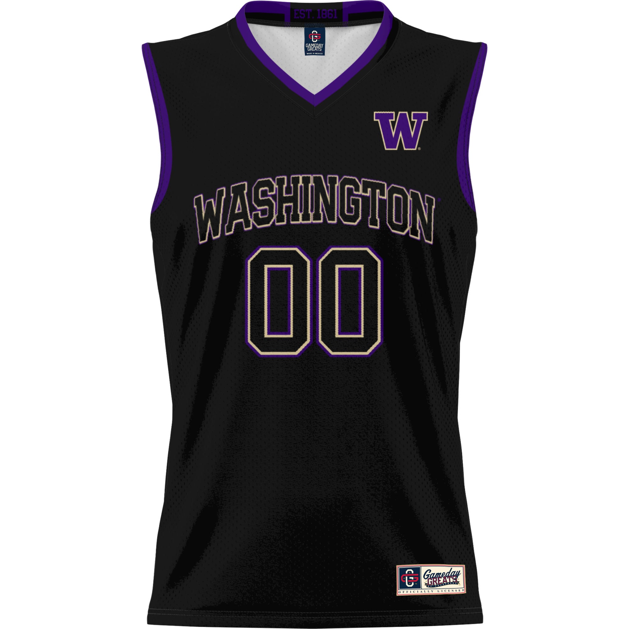 Washington Huskies GameDay Greats Unisex Lightweight NIL Pick-A-Player Women's Basketball Jersey - Black