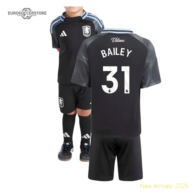 2025-2026 Aston Villa Away Mini Kit (Bailey 31) For Premier League Fans