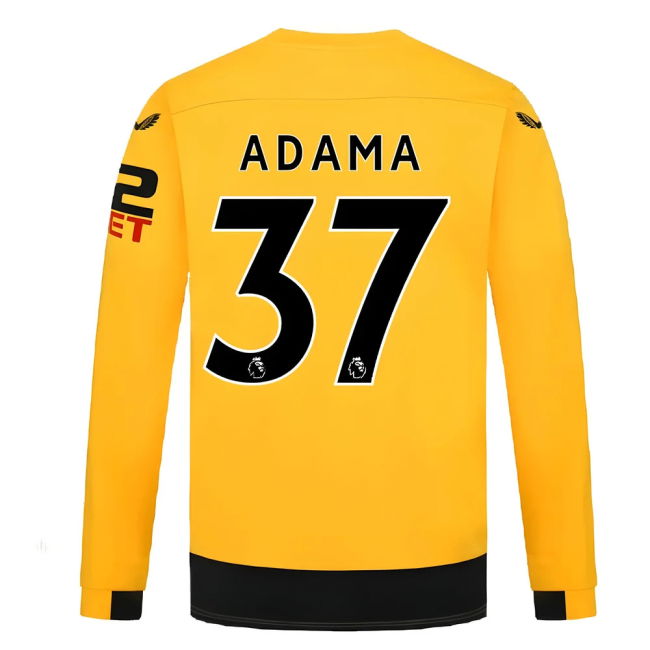 UV Protection 2022-2023 Wolves Home EPL Shirt Durable ADAMA 37 Ad#357
